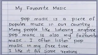 How to write an essay about music ? My Favourite music | pop music | music | Nifty's English