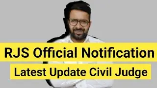 RJS Official Notification 2024 || Latest Update!