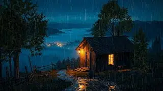 Cozy Cliffside Cabin Ambience: Heavy Thunderstorm Sounds to Beat Insomnia & Reduce Anxiety
