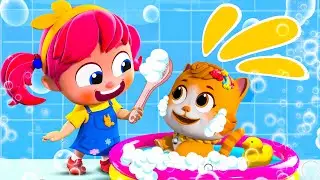 Bath Song with hello kitty | Pet care songs for kids | Nursery Rhymes & Kids Songs | Little Meow
