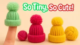 How to Make Mini Yarn Hats | Super Cute & Easy DIY! #viral