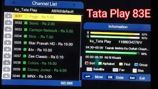 Tata Play 83E | waking Nshare Par |1506T 1506G | 03134013644 | rao dish info