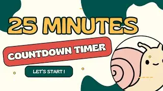 SNAIL COUNTDOWN ! 25:00 🐌 Snail timer from 25 minutes to zero in minutes and seconds / 1.500