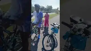 When Taking A Quick Break Between Long Distance Biking #shorts #bike #travel #bikelife #family #fun