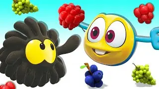WonderBalls Wants To Eat With Friends | Funny Cartoon For Kids | Colorful Squishy Balls