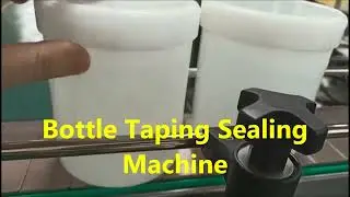 Bottle taping sealing machine for heavy metal water,Plastic container tape around equipment