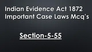 important case law for evidence|Indian Evidence act 1872 important case laws mcq|