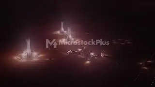 mars colony. flytrough to the base. 4k animation