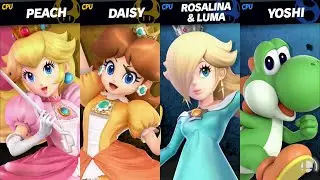 Super Smash Bros. Ultimate - Peach and Daisy vs Rosalina and Yoshi