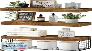 QEEIG Bathroom Shelves Over Toilet Wall Mounted Floating Shelves Farmhouse Shelf Toilet Review