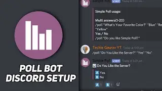 How to Setup Poll Bot | Vote Bot | Commands Tutorial Discord | Techie Gaurav