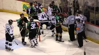 Louisiana IceGators vs. RiverKings SPHL Hockey 01-24-14, End of Game Scrum