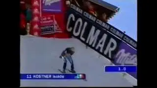 Isolde Kostner wins super-G (Val d'Isere 1999)