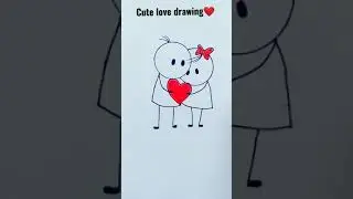 Cute love couple drawing with coin#short#art