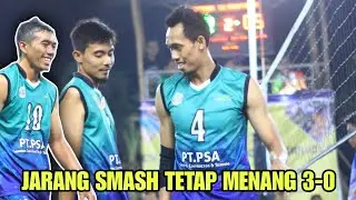 jomplang ketika mantan Timnas main tarkam ! samsul kohar & mahfud tak smash pun bisa menang 3-0