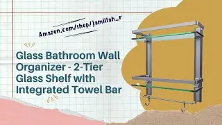2-Tier Tempered Glass Bathroom Shelf &ndash; Wall Mounted Storage Rack