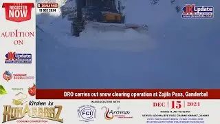 BRO carries out snow clearing operation at Zojila Pass, Ganderbal