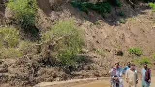Landsliding near abshar hotel bhimbe