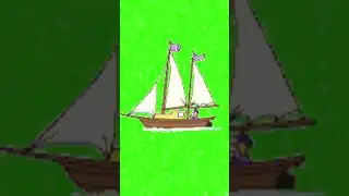 Green screen ⛵ boat