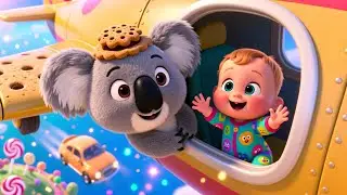 Koala Flies a Cookie Plane 🥠🛩️ Fun Animal Song for Kids | Sweet Adventure Learning