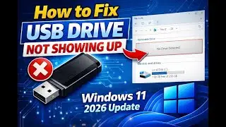 how to fix usb pen drive not showing up in windows 11 2026 Update