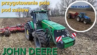 Przygotowanie pod siew. Wapnowanie i talerzowanie JOHN DEERE I NEW HOLAND 