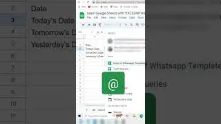 Smart Date Chip in Google Sheets #googlesheets #excelwithavi