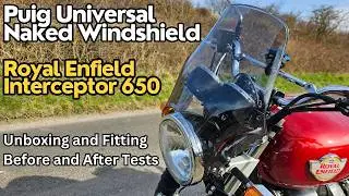Puig Universal Naked Screen | RE Interceptor 650 | Unboxing, fitting, before & after test ride