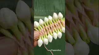 easy to make jasmine flower garland/criss cross method/bridal gajra making #diy #jasmine #gajra