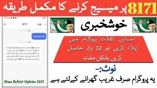 8171 Per Message Karny ka Tarika || Ehsas Kafalat Updates 2021 || احساس کفالت پروگرام ||
