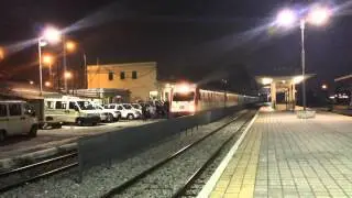 Night rail action at Athens urban area
