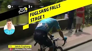 Fuglsang falls - Stage 1 - Tour de France 2019