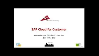 SAP Cloud for Customer - overview (webinar in English)