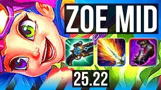 ZOE vs AHRI (MID) | Legendary | KR Diamond | 25.22
