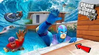 Rope Hero And Tipson Survive Tsunami & Save His Friend's In Gta 5 | Tsunami Episode 5 | Black Spider