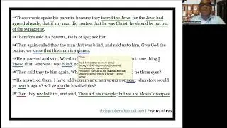 36. John 9:24-41 The man who was born blind defends Jesus (Oct-19-2025)