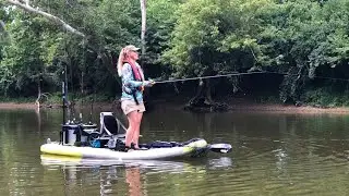 Hobie iTrek 9 River Demo - Great Miami River - Ultralight Inflatable Kayak -Buckeye Kayak Fishing