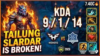 🔥 7.40C - TAILUNG SLARDAR : HEROIC VS ESTAR BACKS ESL ONE 2026 DOTA 2 KDA  9 1 14🔥 #tailung #slardar