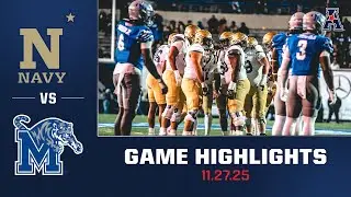 Navy vs Memphis Football Highlights | Nov. 27, 2025