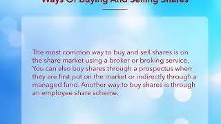 Intro To Investing In The Stock Market