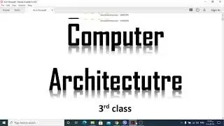 lecture 1 arch