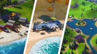 Dance at Rainbow Rentals, Beach Bus, and Lake Canoe Locations Guide - Fortnite Challenge