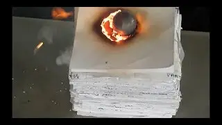 what happens when a hot metal ball droped on a 2000 papers