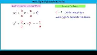 Deriving the Quadratic Formula