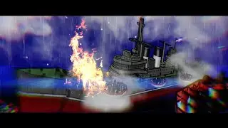 Warship Sinking Animation. Ara General Belgrano 