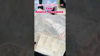 Unboxing Temu Makeup Organizer | Aesthetic Vanity Storage Box 2025 #makeuporganiser#temu#beautyhaul