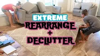 LIVING ROOM REARRANGING + DECLUTTERING MOTIVATION || AT HOME WITH JILL