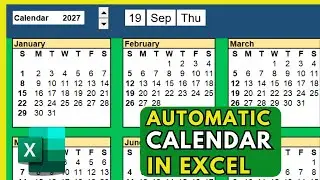 Create a Perpetual Calendar in Excel | Automatic Calendar Using SEQUENCE Function | Excel Tutorial
