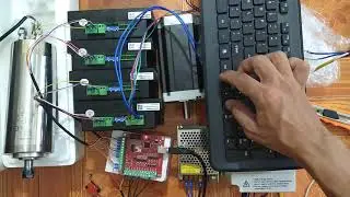 Mach3 usb cnc điều khiển 4 trục động cơ 12nm biến tần bes 1.5kw