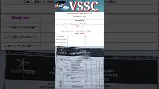VSSC Recruitment 2023 &ndash; Apply Online for 63 Technician Asst, Scientific Asst & Other Posts#shorts 👍👍